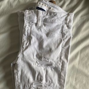 American Eagle Distressed White Jeggings